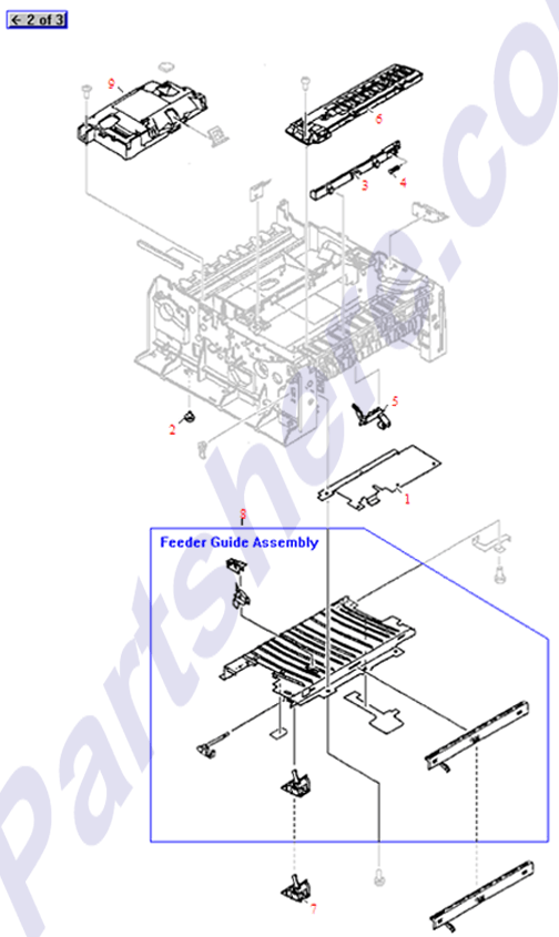 HP parts picture diagram for RG5-0711-020CN-C, C2003-69005, RS5-2232-000CN, C2003-69005-R, RG5-0662-140CN-R, RG5-0711-020CN-R, RB1-2987-020CN, RB1-3001-000CN, RB1-3002-040CN, RF5-0601-000CN, RG5-0662-140CN, RG5-0671-000CN, RG5-0672-000CN, RG5-0711-020CN